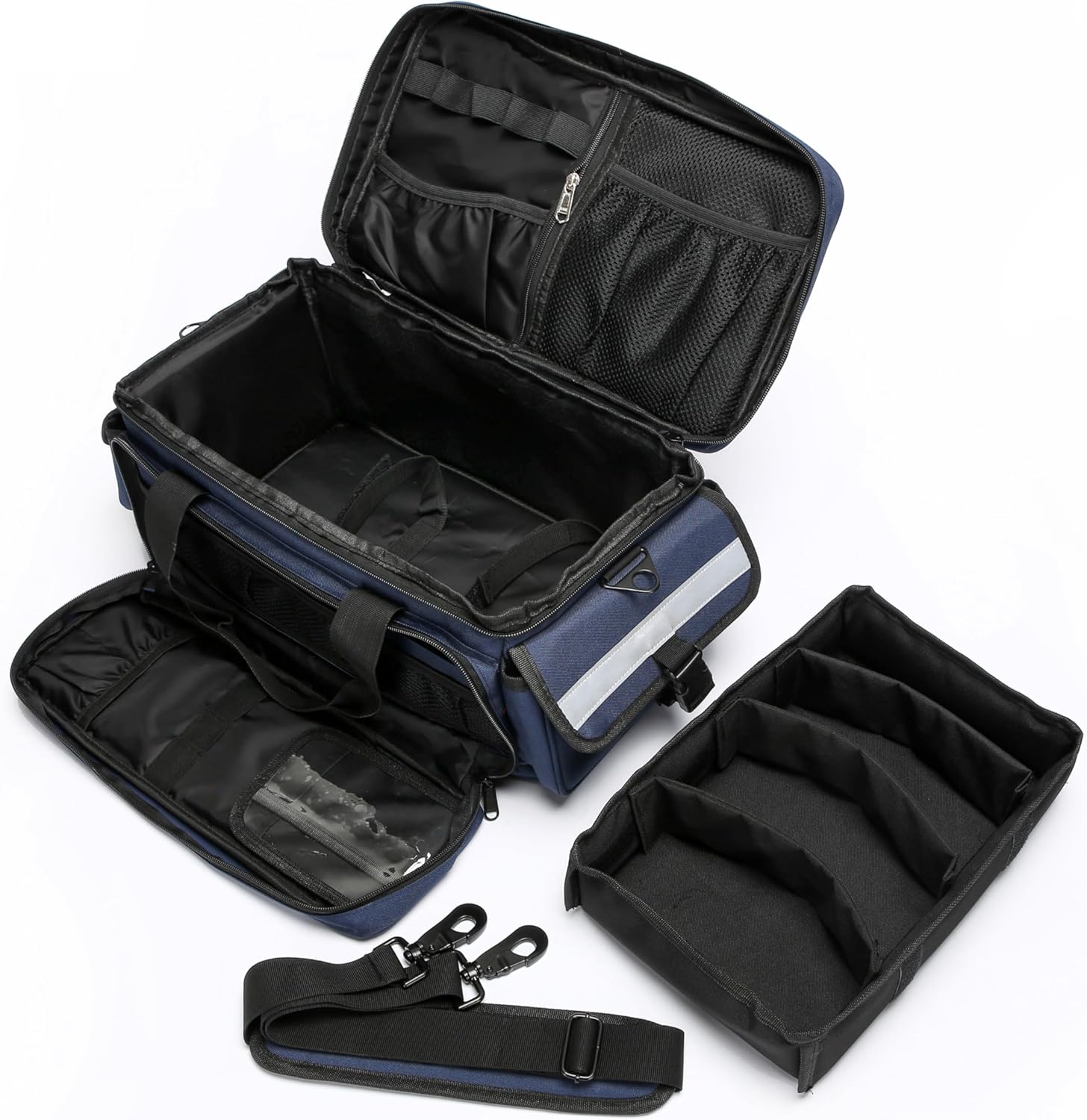 Medical Bag,First Aid Bag,Emergency Bag, Organizer Professional First Responder Trauma Bag with Detachable Dividers for Nurses,Home Health Care, EMT(Bag Only)