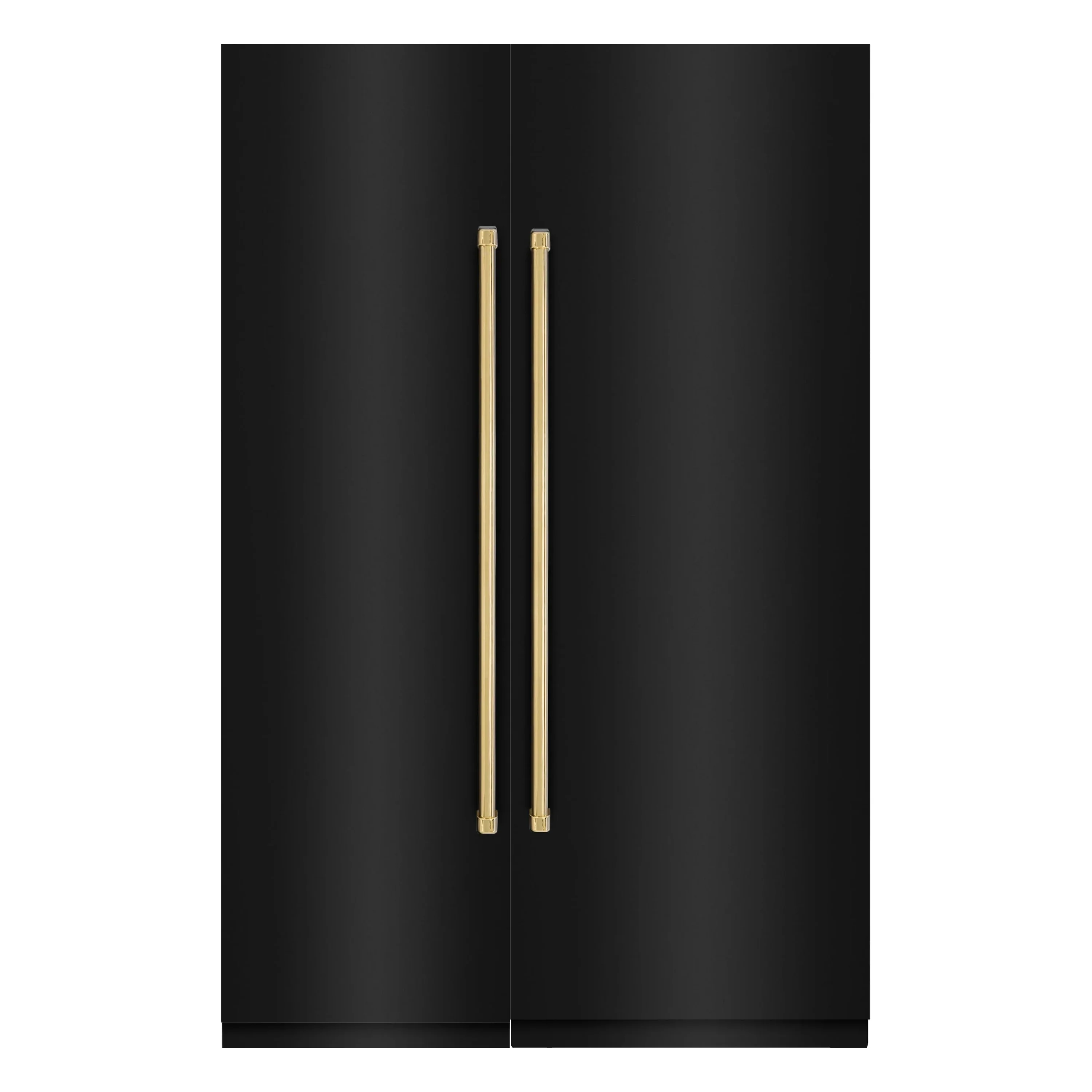 ZLINE 54-Inch Column 16.7 Cu. Ft. Refrigerator and 12.4 Cu. Ft. Freezer in Black Stainless Steel with Gold Accent