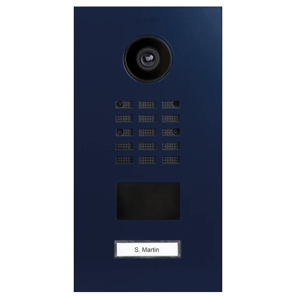 DoorBird D2101V IP Video Door Station, 1 Call Button in Cobalt Blue, RAL 5013