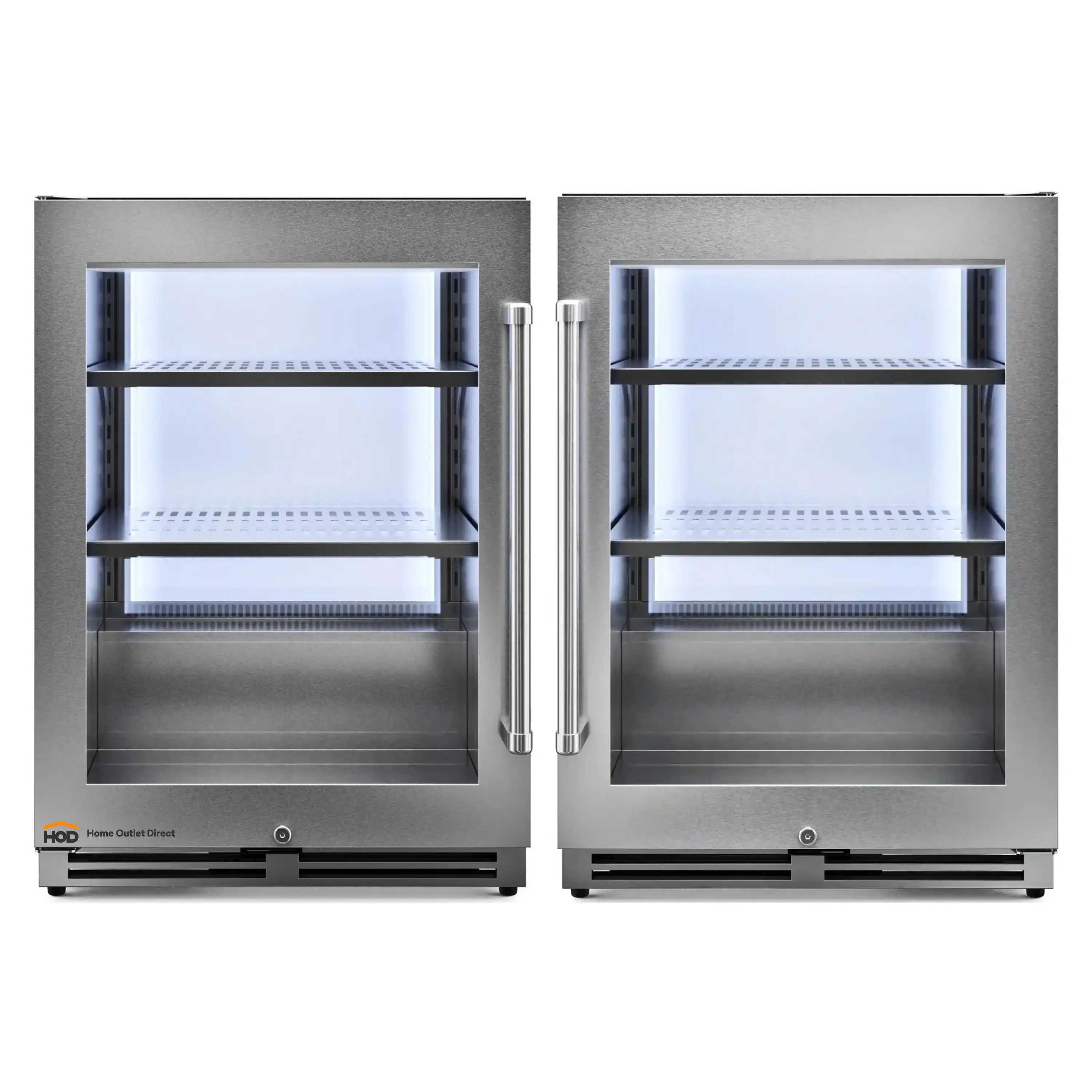 Thor Kitchen 2-Piece Appliance Package - 24-Inch Under Counter Beverage Cooler in Stainless Steel