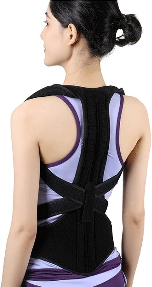 Posture Corrector Back Braces Shoulder Lumbar Support Belt Humpback Prevent Body Straighten Slouch Compression Relief,M
