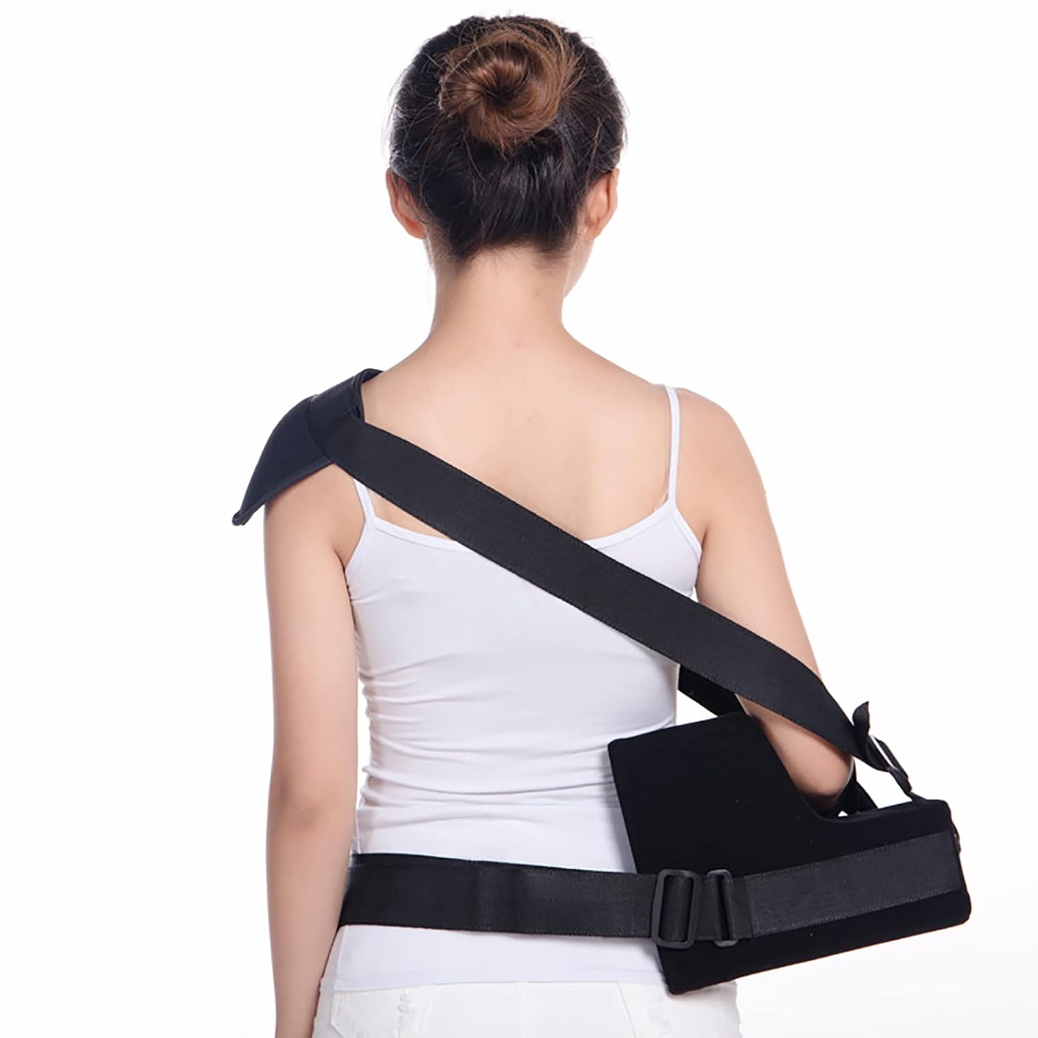 HAILM Shoulder Abduction External Fixation Brace,Shoulder Support Sling-Shoulder Abduction Arm Sling with 30˚ Abduction Wedge,L