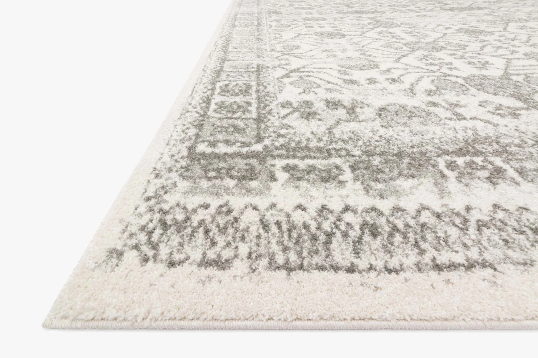 Loloi Joaquin Collection - Traditional Power Loomed Rug in Ivory & Grey (JOA-04)