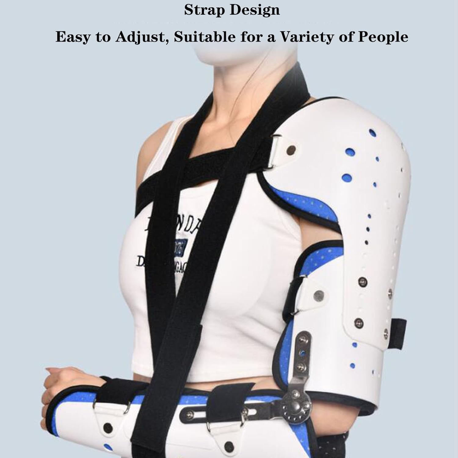 SFKLYU Elbow Immobilizer Brace Removable Long Arm Cast Soft Forearm Orthosis Splint Stabilizer Brace for Fix Elbow Prevent Excessive Bending at Night,B Right