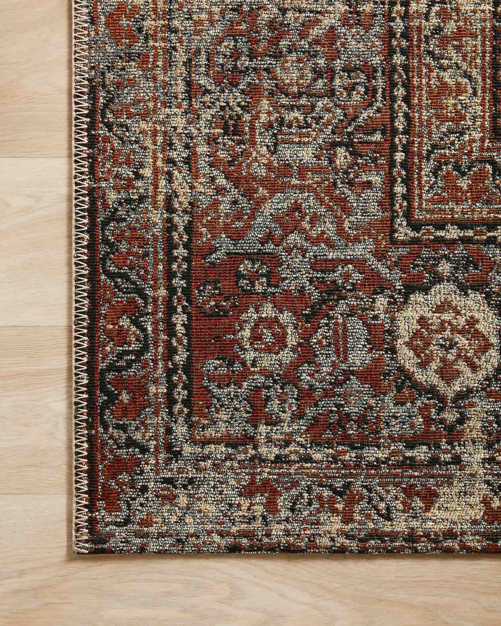 Loloi Sebastian Collection - Traditional Power Loomed Rug in Natural & Brick (SEB-05)