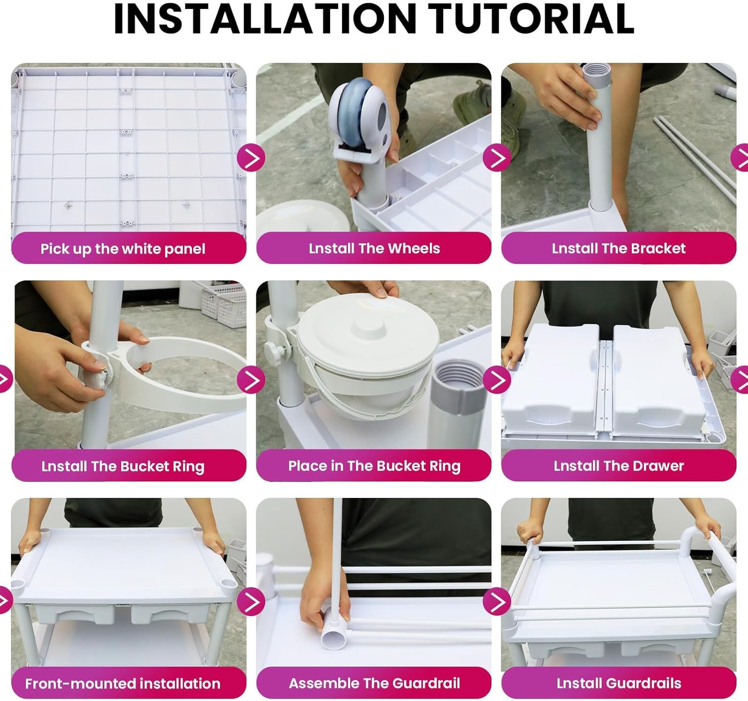 Medical Cart with 2 Drawers & 3 Shelves, 600LBS High Capacity ABS Medical Carts, Versatile Trolley Cart with Locking 360° Silent PU Wheels, Perfect for Clinics, Hospitals, Salons, and Home Use