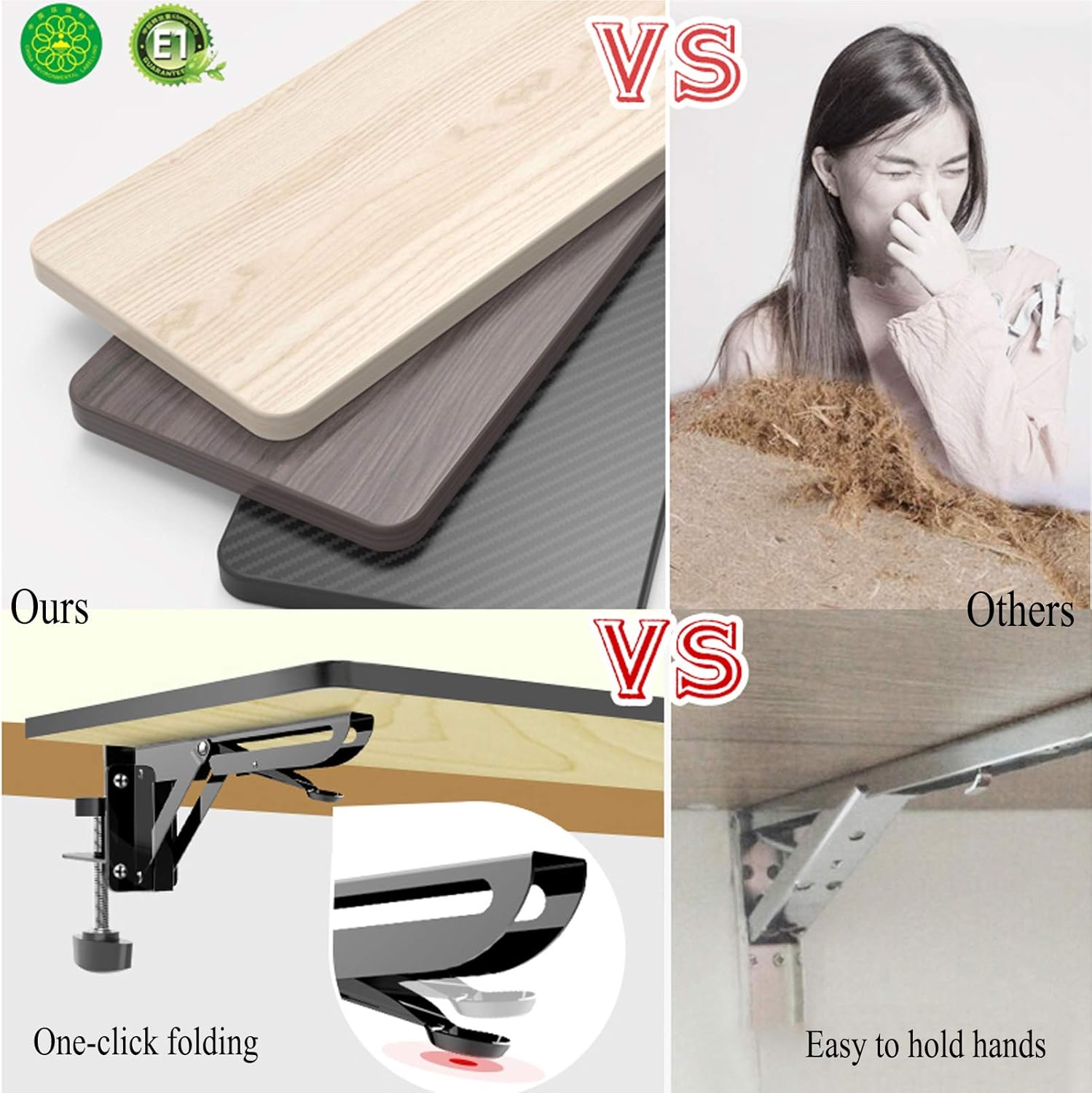 Solid Wood Table Extension Ergonomics Keyboard Tray Clamp Computer Arm Rest Support Adjustable Angle Armrest Shelf Stand, Arc,