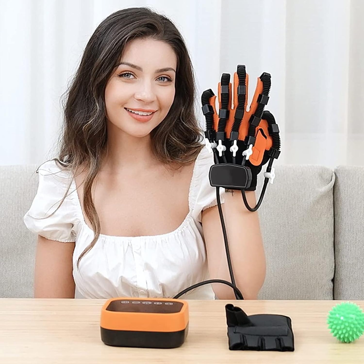 Electric Hand Training Rehabilitation Robot Gloves, Finger Hand Training Device Braces & Supports Bone Care Orthotics Equipment for Hand Training