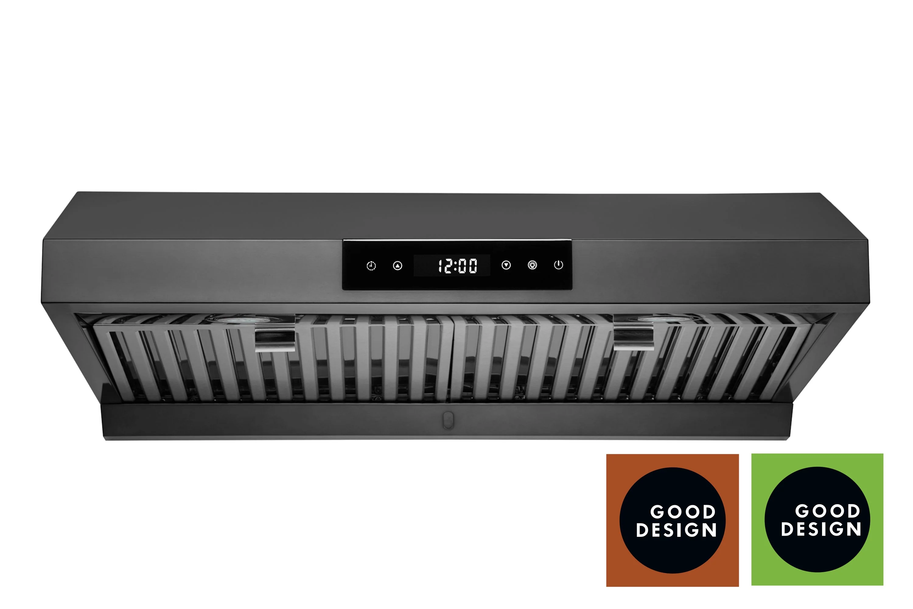 Hauslane Under Cabinet Touch Control Range Hood with Stainless Steel Filters in Black Stainless Steel (UC-PS18BSS)