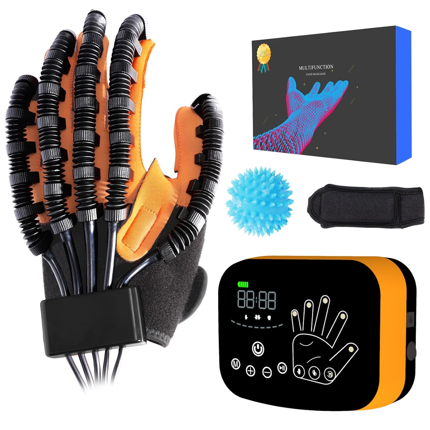 Upgraded Rehabilitation Robotic Gloves for Stroke Recovery Equipment, Robot Glove for Hemiplegia Hand Treatment, Finger Rebot Gloves for Cerebral Palsy Finger and Hand Function Rehab.