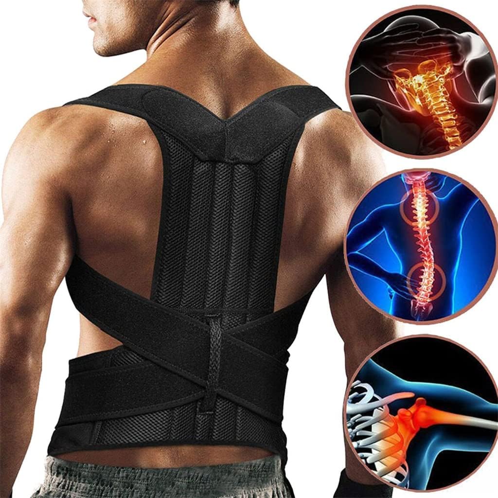 Adjustable Posture Corrector Back Support Shoulder Back Brace Posture Correction Spine Postural Fixer Tape(XXXXL Code)