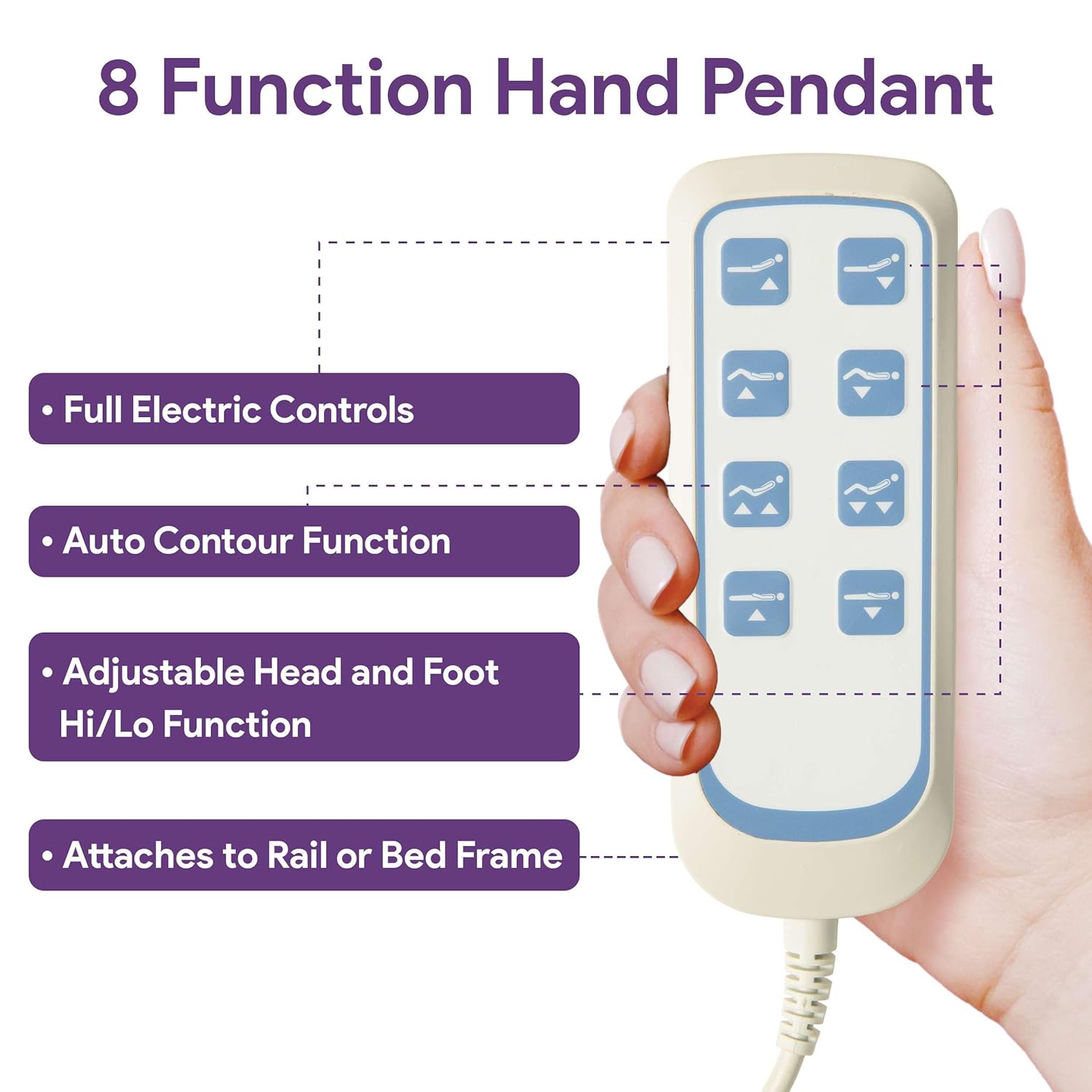 [Customize Your OWN Bed Package] Full Electric Hospital Bed for Home Use - Choose Mattress, Color, Rails and More - Ultra Low 7