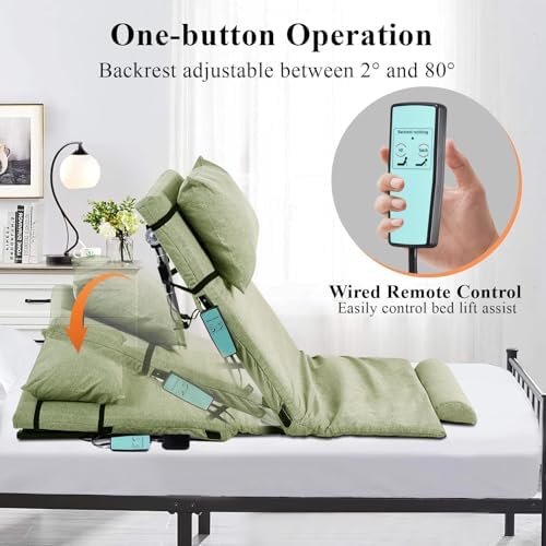 Adjustable Power Lifting Bed Backrest 2°-80°, 600lbs Capacity, Removable Cover for Easy Cleaning, Ideal for Elderly, Pregnant Women, Patients & Handicapped Use