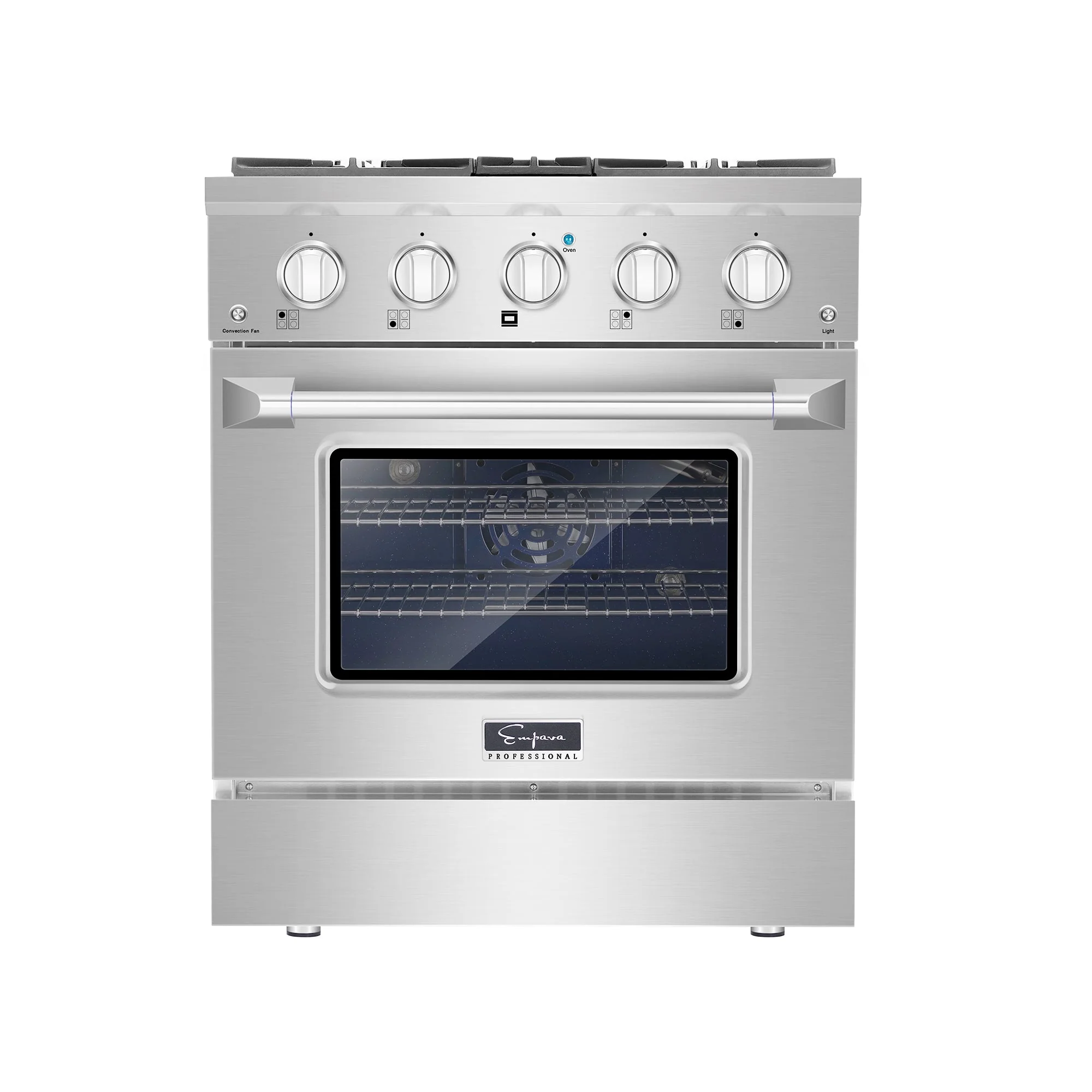 Empava 30-Inch Pro-Style Slide-In Single Oven Gas Range in Stainless Steel (30GR07)