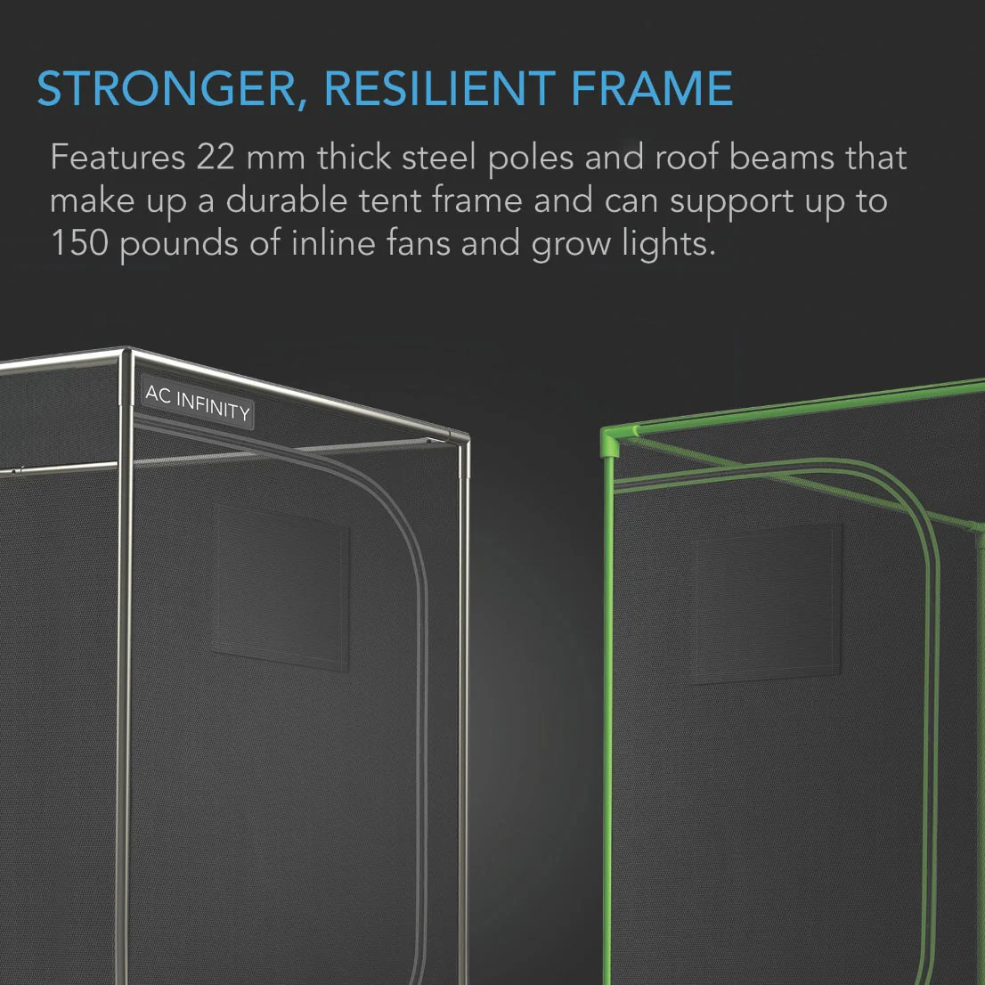 AC Infinity CLOUDLAB 632D 60-Inch Tall 2000D Mylar Canvas Advance Grow Tent