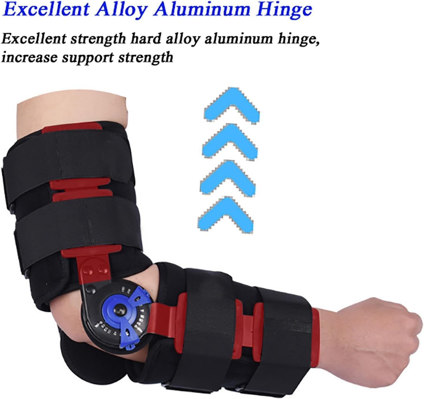 Elbow Brace Hinged Elbow Brace,Adjustable Telescoping Post Op Arm Splint for Tendonitis & Tennis Elbow, Men & Women Surgery Injury Recovery Pain Relief