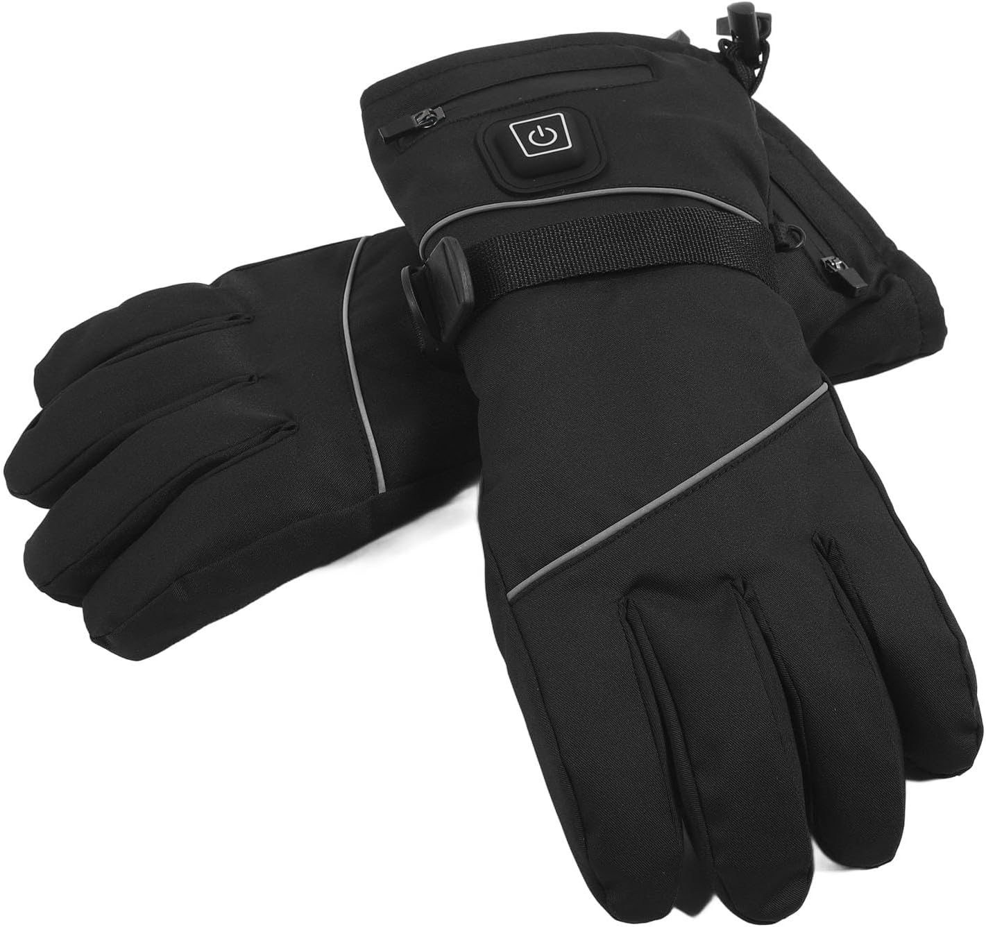 USB Heated Gloves for Men Women, 3 Adjustable Temperature Levels with 5 Finger Surround Heating, Waterproofs Windproof PU Material, for Outdoor Activities Huntings Skiing