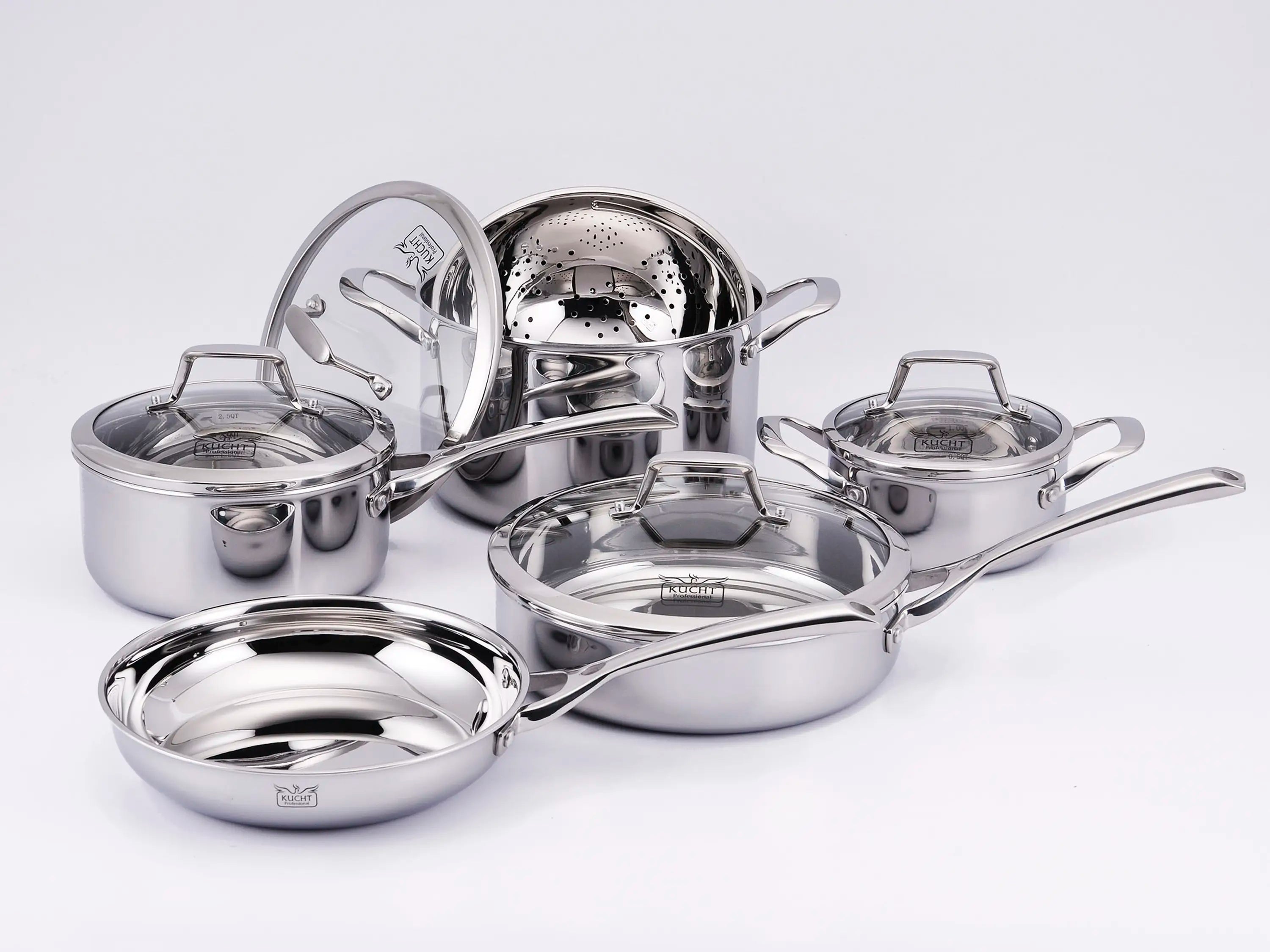 Kucht Culinary 3-Ply Stainless Steel 10 Piece Cookware Set (K16020)