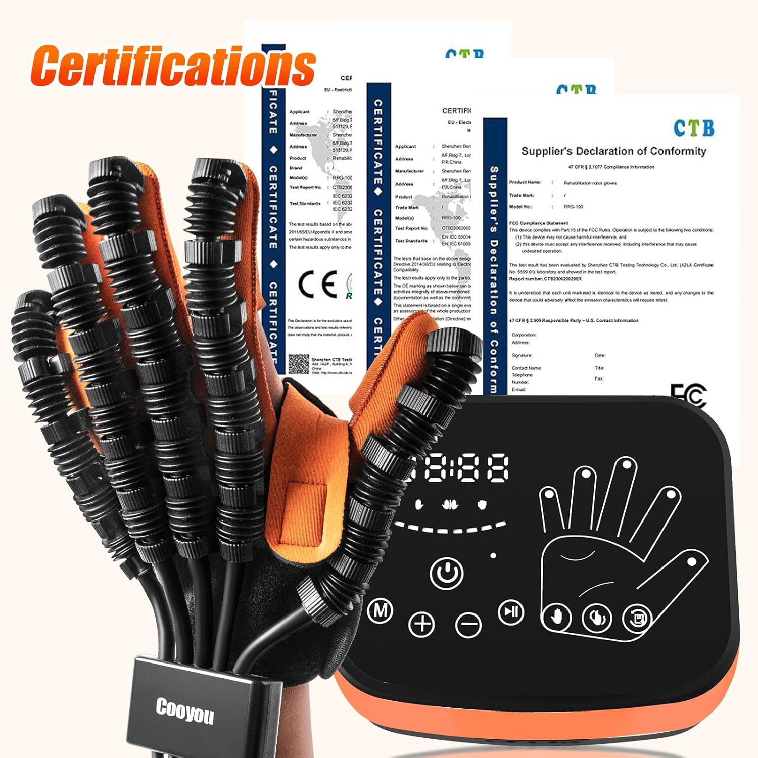 Hand Rehabilitation Glove｜Stroke Rehab｜Rehab Glove Use - Right Hand, Size S