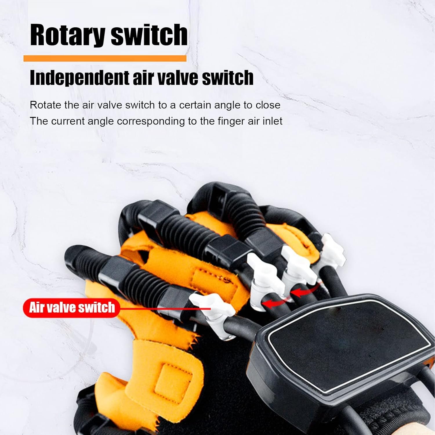 Rehabilitation Robot Gloves Finger and Hand Function Straightening Brace Guard Hand Training Splint for Arthritis Stroke Hemiplegia (Color : Right Hand, Size : Small)