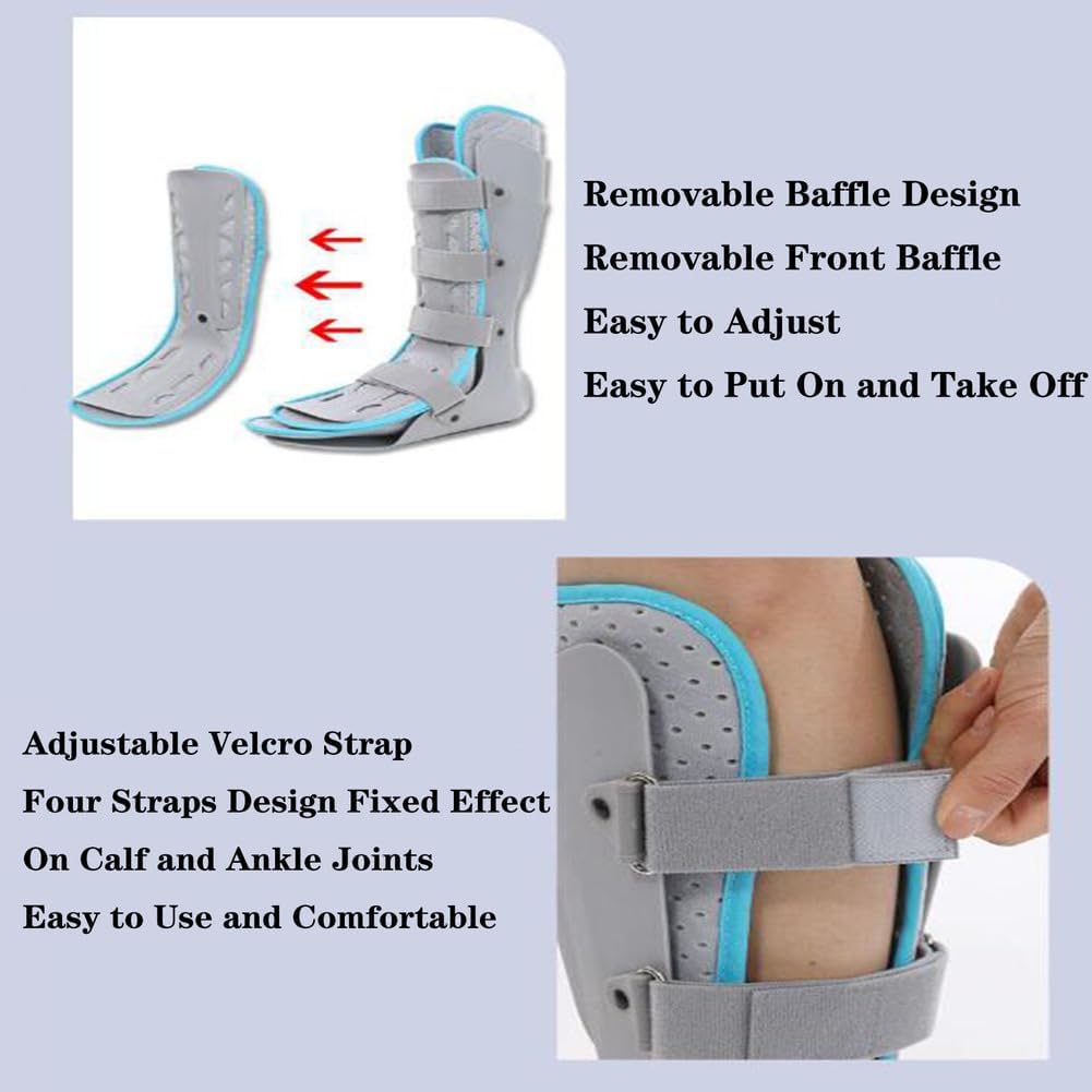 SFKLYU AFO Drop Foot Splint, Night Splint Support Ankle Stabilizer Brace, Othopedic Drop Foot, Walking Sleeping Othopedic Drop Foot Support for Support Plantar Fasciitis,A Pair,L