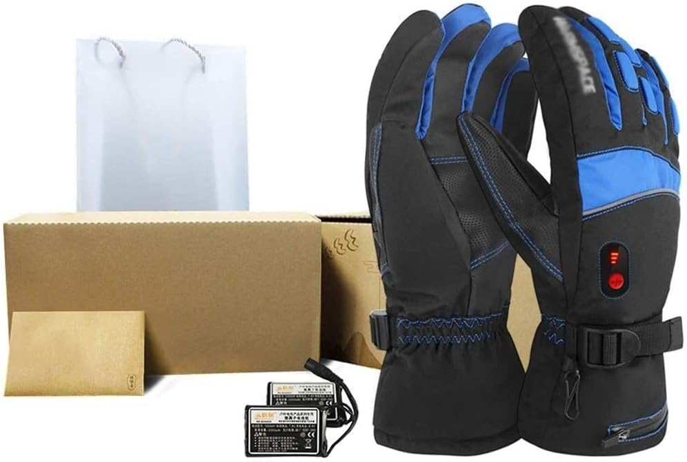 Rechargeable Men's and Women's Heated Waterproof Gloves, 5 Layers of Warmth and Three Gears, Suitable for Cold Weather