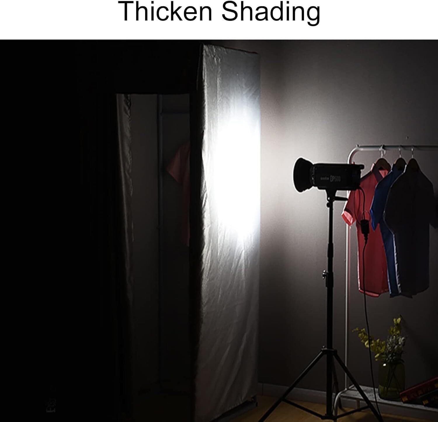 Fitting Room Privacy Screen Kit with Blackout Curtains Mobile Track Independent Fitting Room for Office Clothing Store Dorm Room(80 * 80 * 200cm)