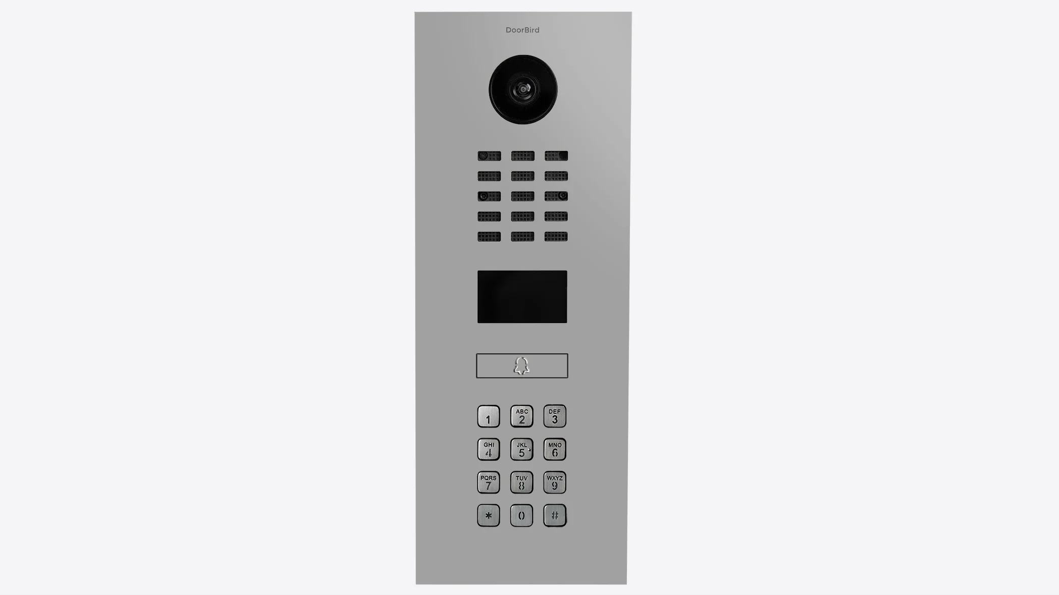 DoorBird D2101KV IP Video Intercom, 1 Call Button in White Aluminium, RAL 9006