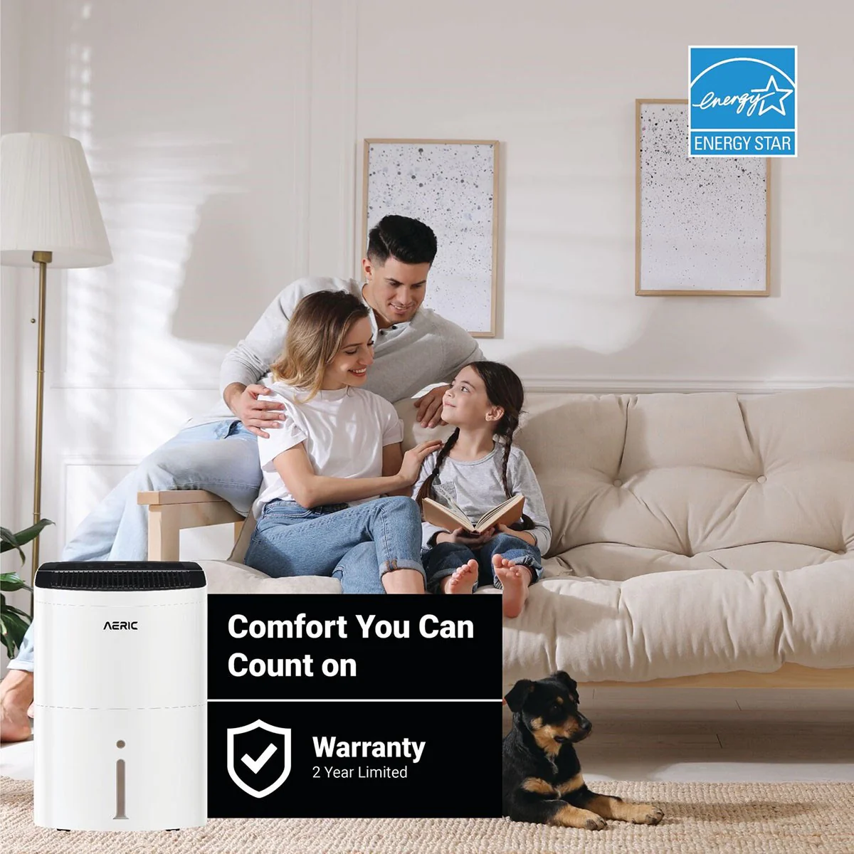 Aeric AERD351P 35 Pint Energy Star Dehumidifier