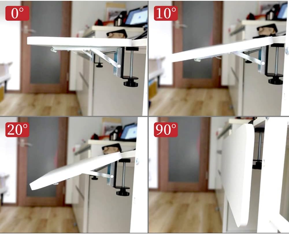 Ergonomic Foldable Keyboard Tray Clamp On Desk Extender Computer Table Mount Tilted Armrest Shelf Elbow Arm Support 70cmx24cm/27.5x9.4inch,