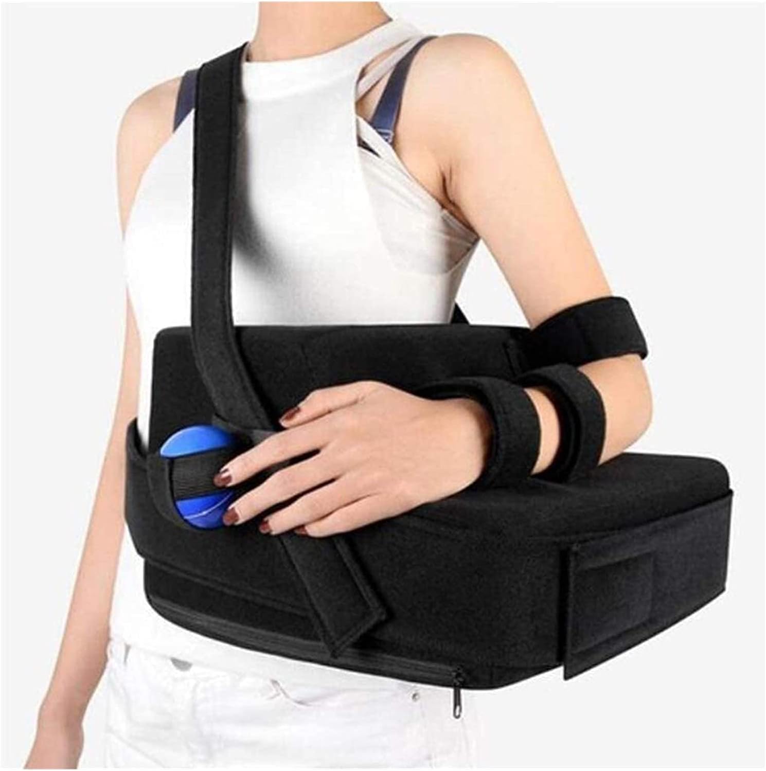 arm Sling Shoulder Sling arm Brace Shoulder immobilizer Arm Supports with Abduction Pillow and Exercise Ball for After Surgery,Broken Arm Injury Support Pain Relief(Size:Leftarm)