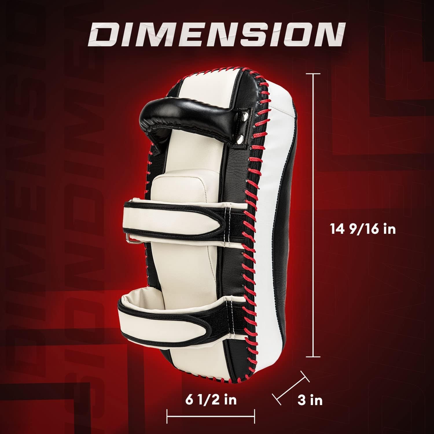 Yes4All Thick Boxing Strike Curved Thai Pad MMA Strike Kick Shield, Coaching Padding for Sparring for Kickboxing & Self Defense - Sold in Pairs