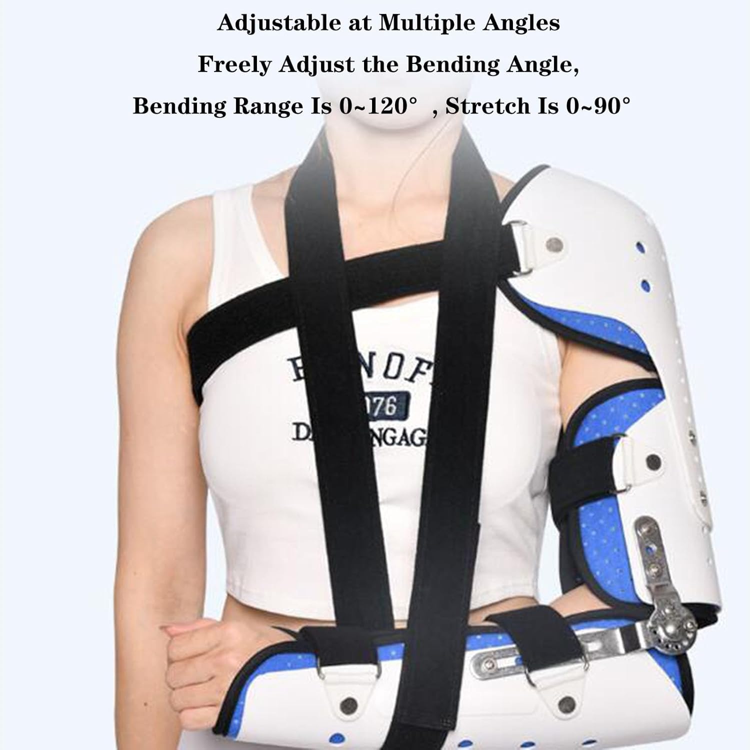Elbow Immobilizer Brace Removable Long Arm Cast Soft Forearm Orthosis Splint Stabilizer Brace for Fix Elbow Prevent Excessive Bending at Night,B Left,A Left