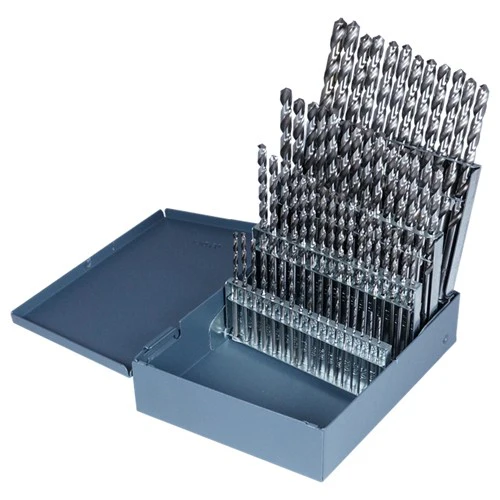 #1-#60 RHS / RHC HSS 118 Degree Radial Point CLE-MAX™ Jobber Length Drill Set - Bright