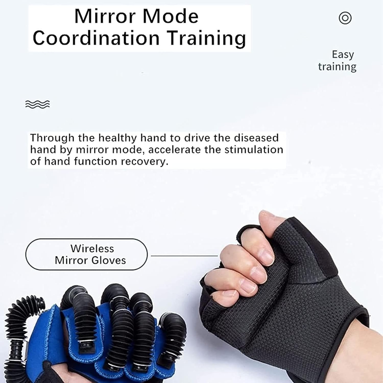Rehabilitation Robot Gloves Hemiplegia Finger Rehabilitation Trainer Robot Gloves for Stroke People Finger Wrist Training,Left-S