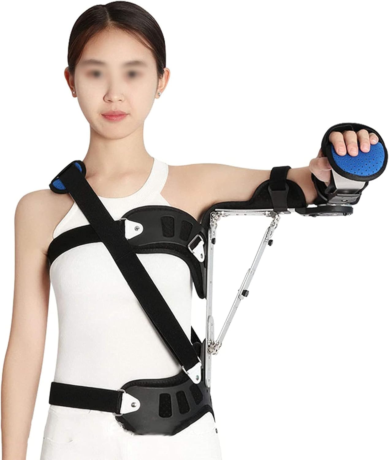 Shoulder Arm Immobilizer Adjustable Wrist Elbow Forearm Shoulder Rotator Cuff Support for Dislocation Fracture Sprains Broken Arm Dislocated Lightweight Breathable Immobilizer,Left