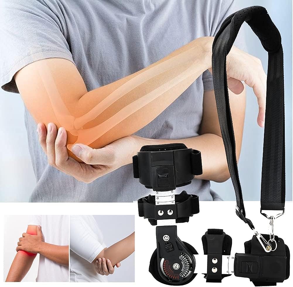 Fixed Elbow Brace Adjustable Elbow Joint Fixed Brace, Elbow Joint Training Arm Fixed Brace, for Tearing,Dislocation,Rehabilitation (Size : Left Hand)