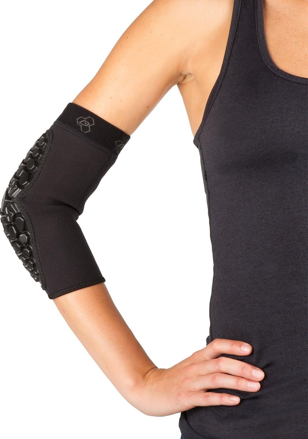 DonJoy Performance Defender Compression Support Elbow Pads (Pair) – Padded Support for Collision Contact Sports, Football, Rugby, Lacrosse, Martial Arts, Obstacle Courses