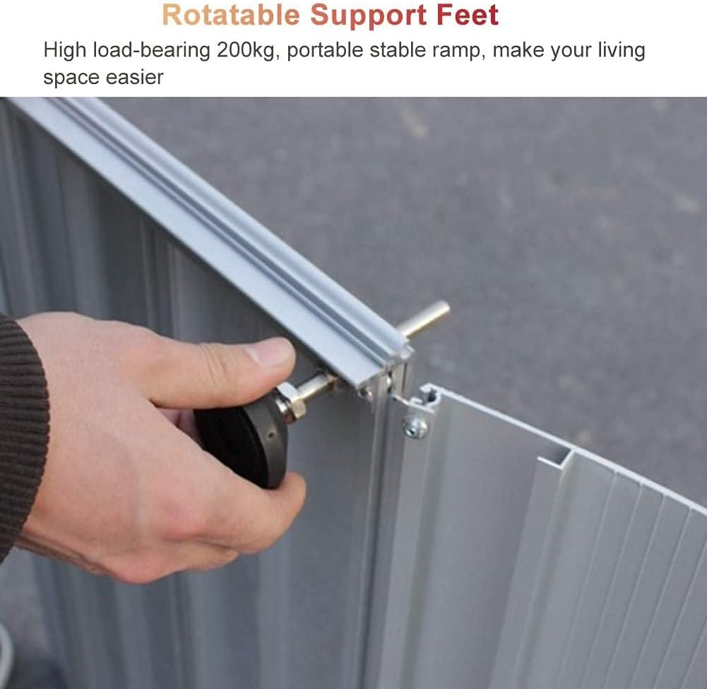 Aluminum Entry Ramp for Wheelchairs, Medical Single Fold Portable Wheelchair Scooter Ramp, Transition Threshold, Stairs, Steps, Portable Doorways Ramps for Home Steps Stairs.