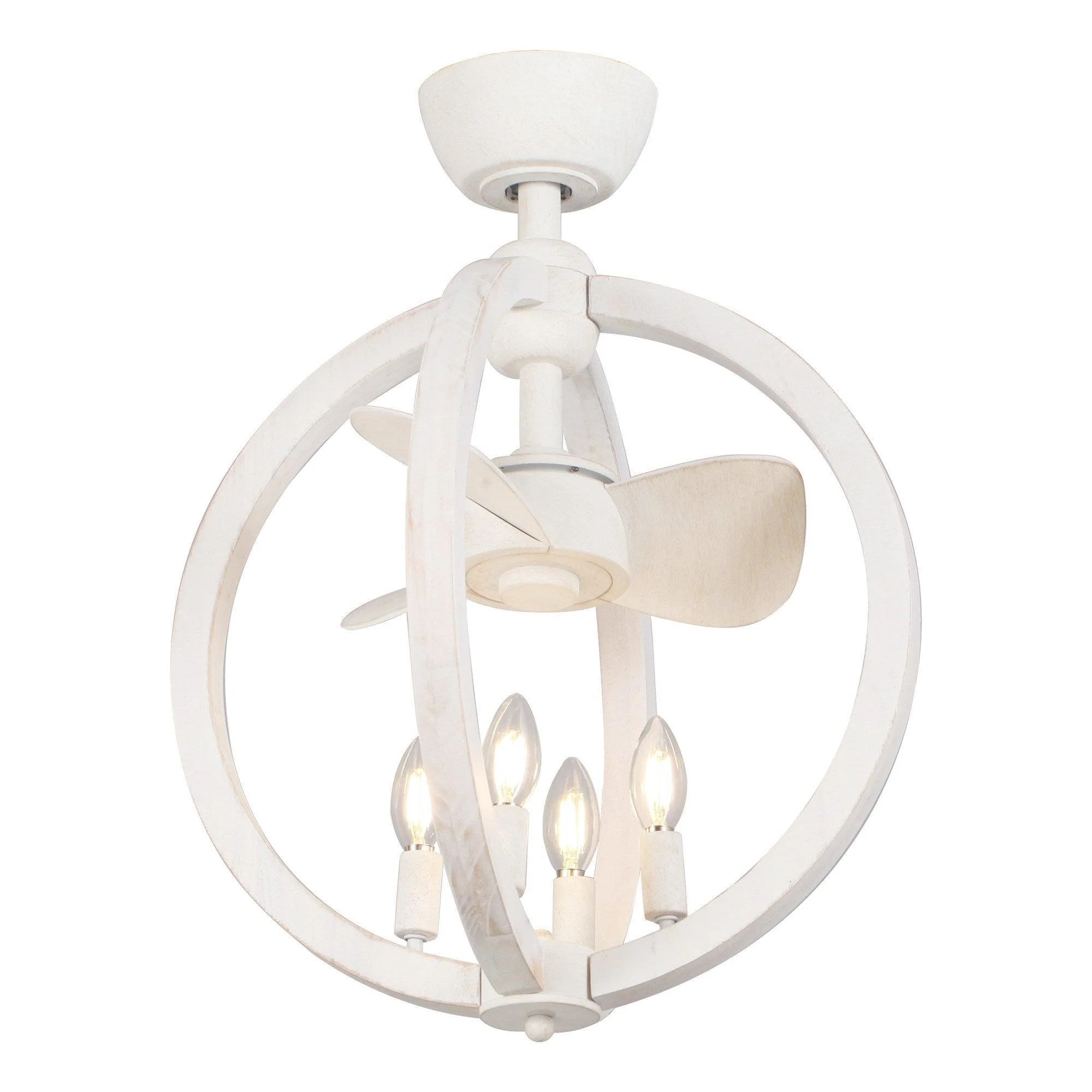 Parrot Uncle 18-Inch Cairns DC Motor Modern Downrod Mount Reversible Ceiling Fan with Lighting and Remote Control (F8290110V)