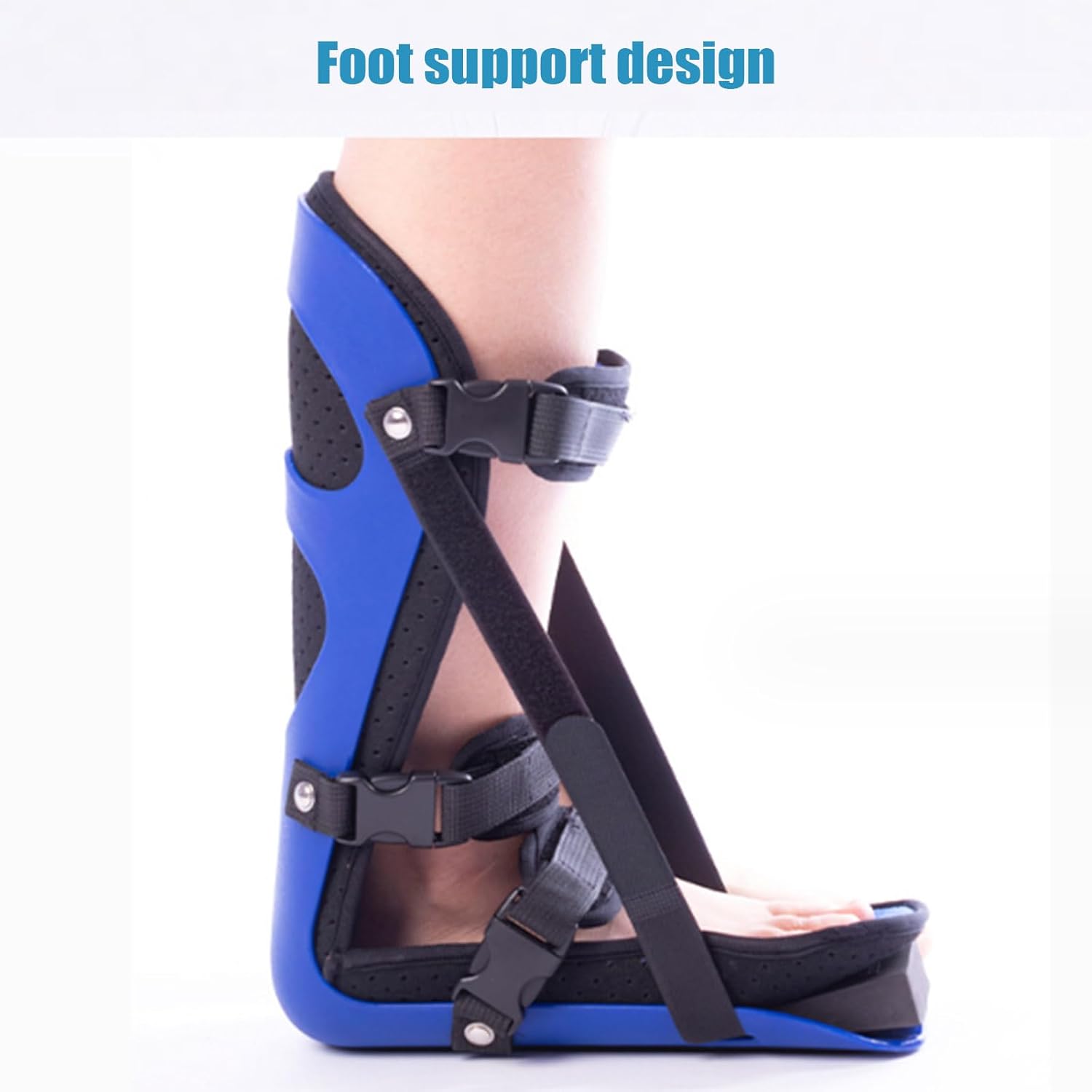 HUANGJUN Foot Drop Brace Plantar Fasciitis Night Foot Splint Adjustable Achilles Tendonitis Brace for Fascia, Tendon And Postoperative Recovery,B,S