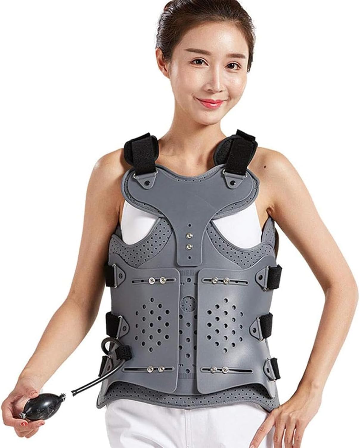 Inflatable Thoracolumbar Fixed Spinal Brace, Adjustable Back Brace for Kyphosis, Osteoporosis, Mild Scoliosis & Post Surgery Support, Hunchback,