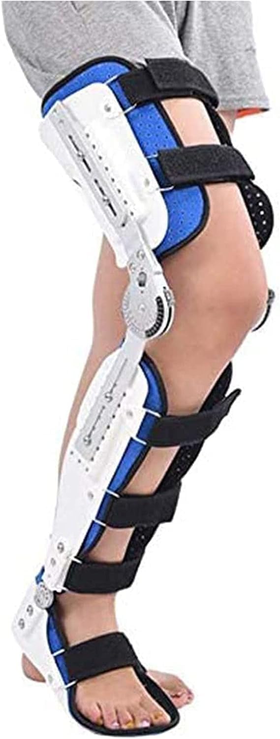 Adjustable Hip Joint Fixation Bracket, Adjustable Knee Ankle Foot Orthosis, Knee Brace, Rehabilitation Knee Ankle Foot Braces, Brace Fixed Stiff Thigh Knee Joint Ankle Foot Support, and Ankle Fixator,