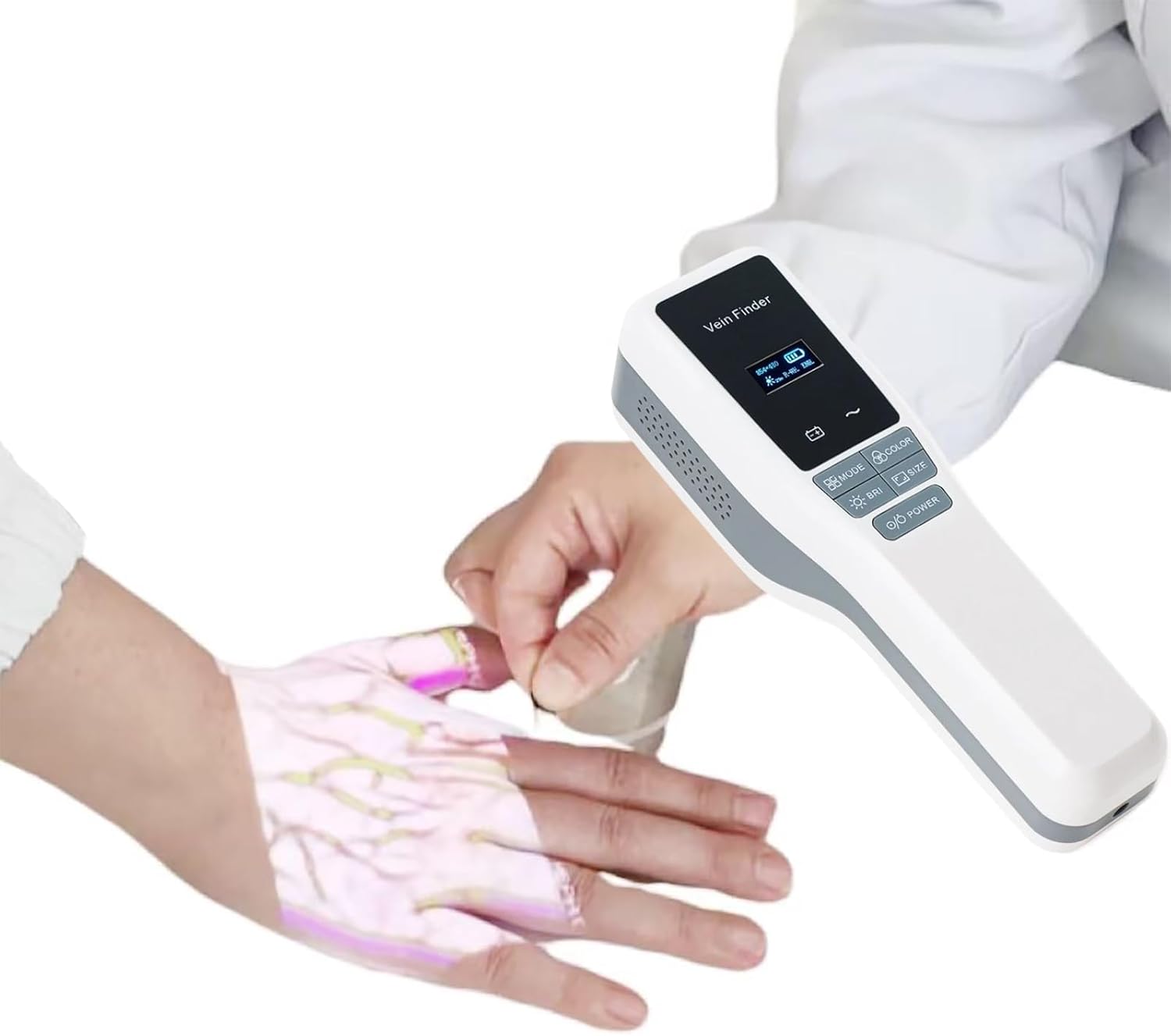 2025 Infrared Vein Finder Locator, Red Light IV Access Viewer Locator, Blood Vessel Venipuncture Vein Finder, Handhold Vein Light Projection Visualization, for Clinics, Homes Use