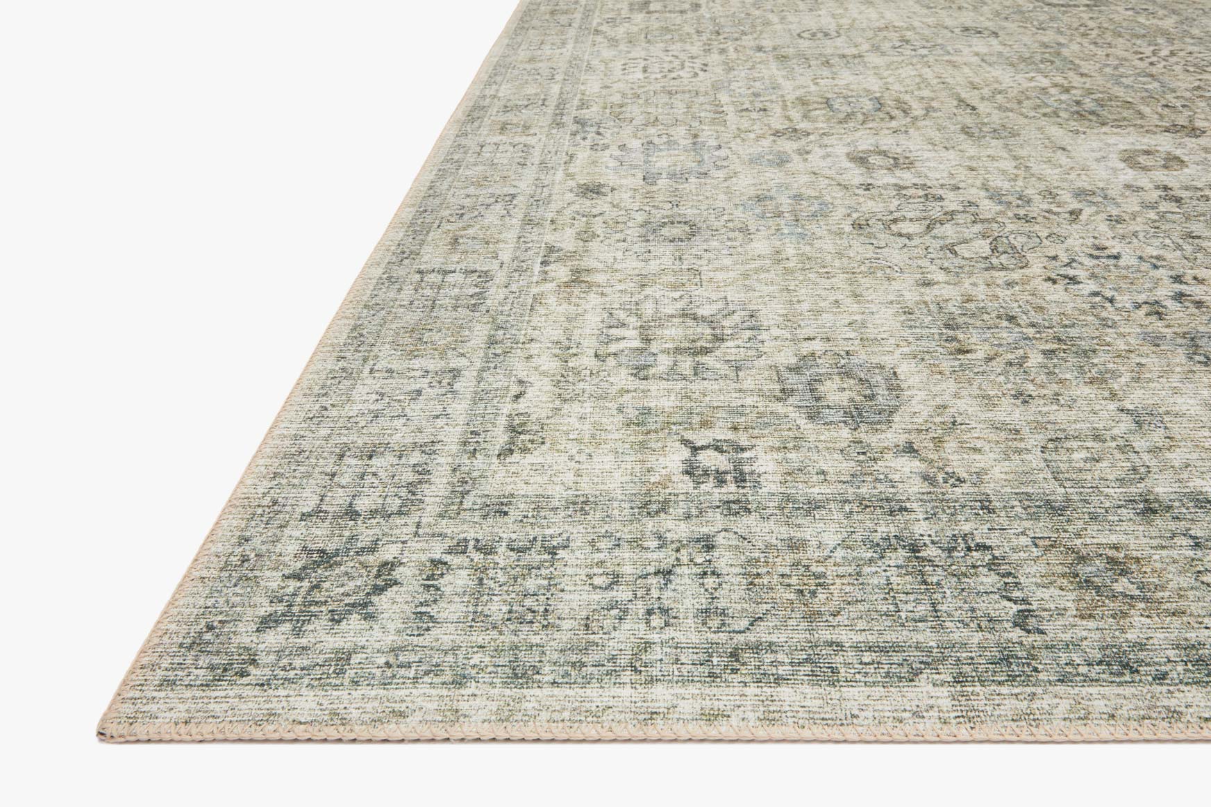 Loloi II Skye Collection - Traditional Power Loomed Rug in Natural & Sage (SKY-14)