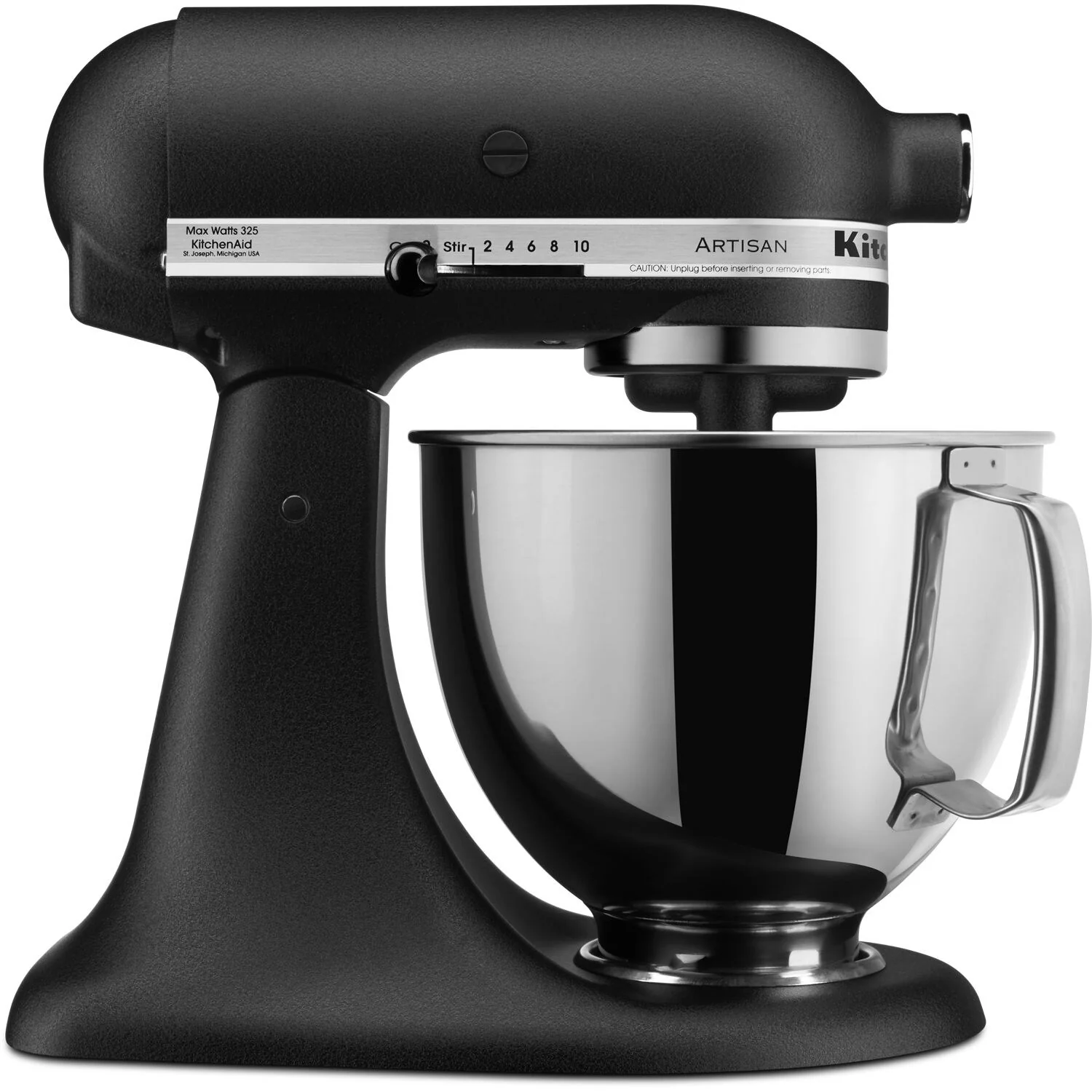KitchenAid Artisan 5 Quart Tilt-Head Stand Mixer in Cast Iron Black (KSM150PSBK)