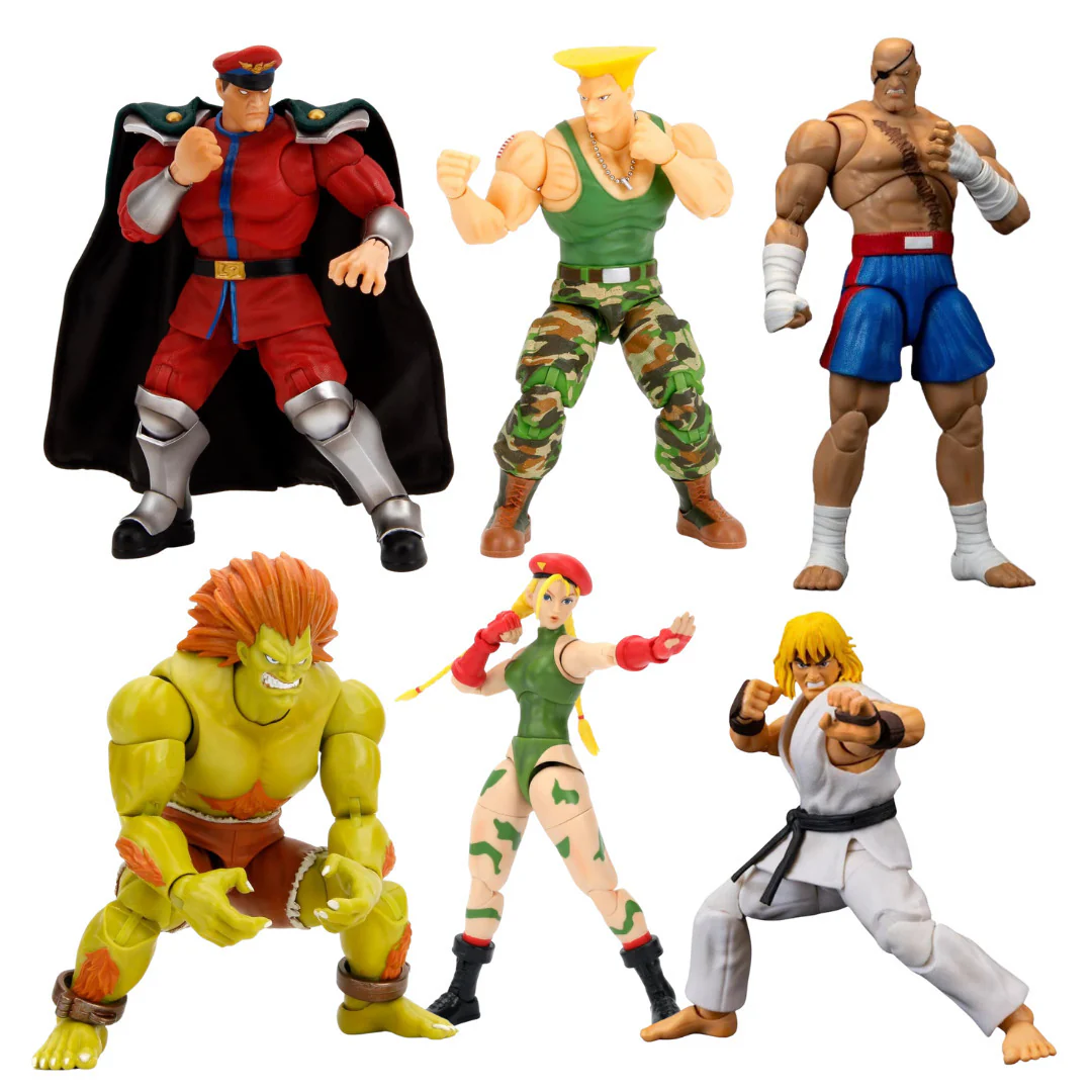 Jada Toys Street Fighter II Set (Ken, M. Bison, Guile, Blanka, Sagat, and Cammy)