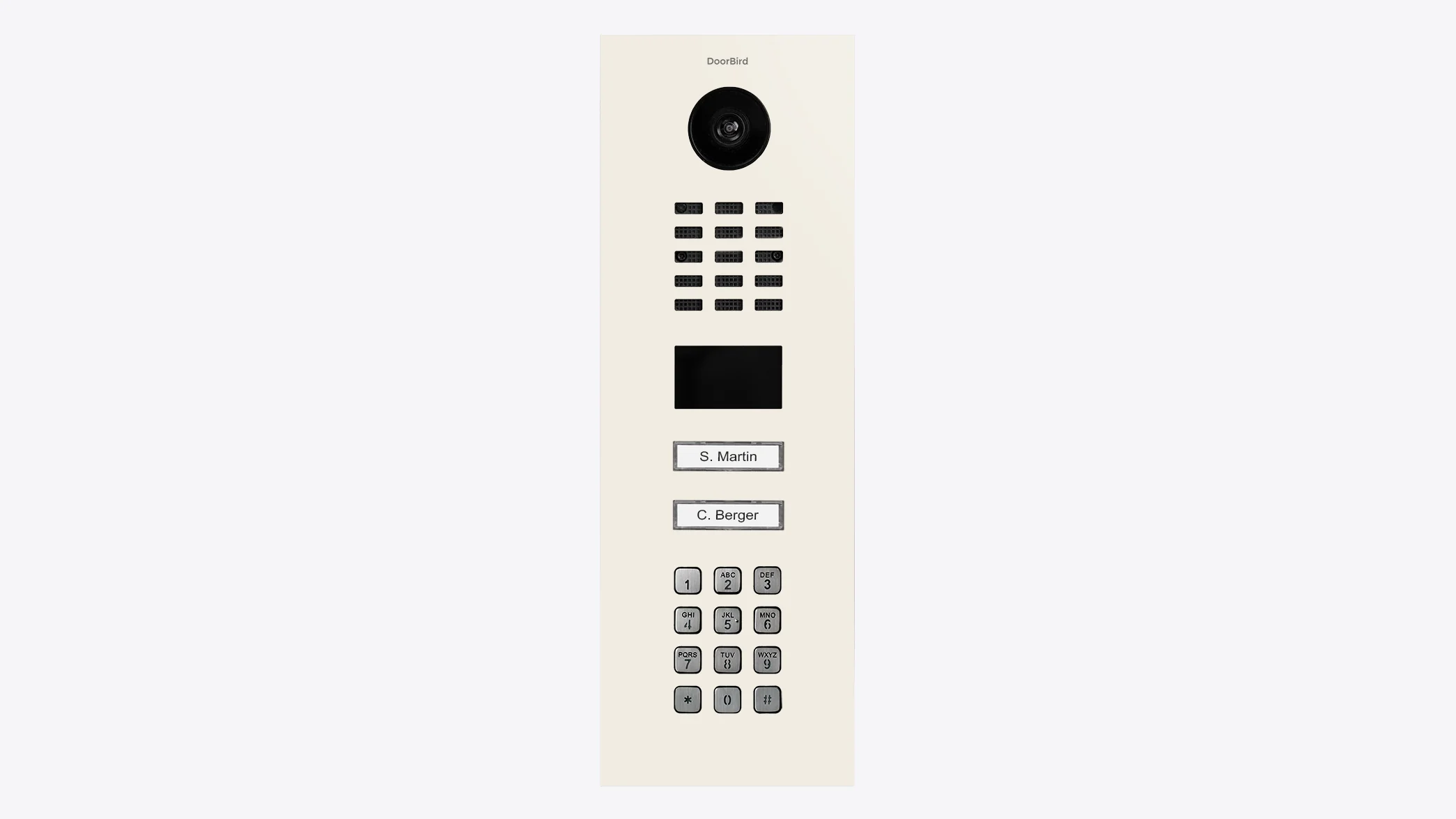 DoorBird D2102KV IP Video Door Station, 2 Call Button in Pure White, RAL 9010