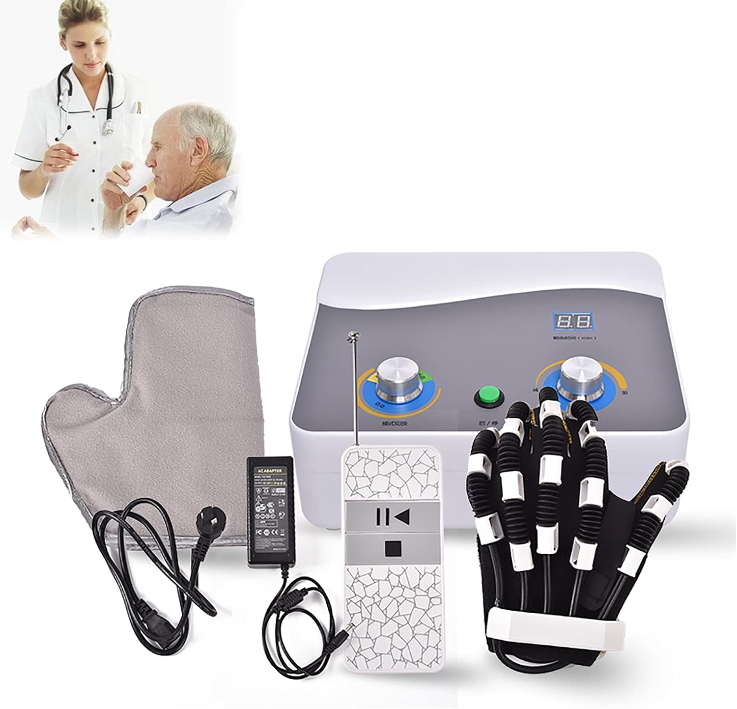 Finger Training, Stroke Hand Splint Rehabilitative Orthoses Prevent Stiffness in Stroke Increase Muscle Tone,Left,XL