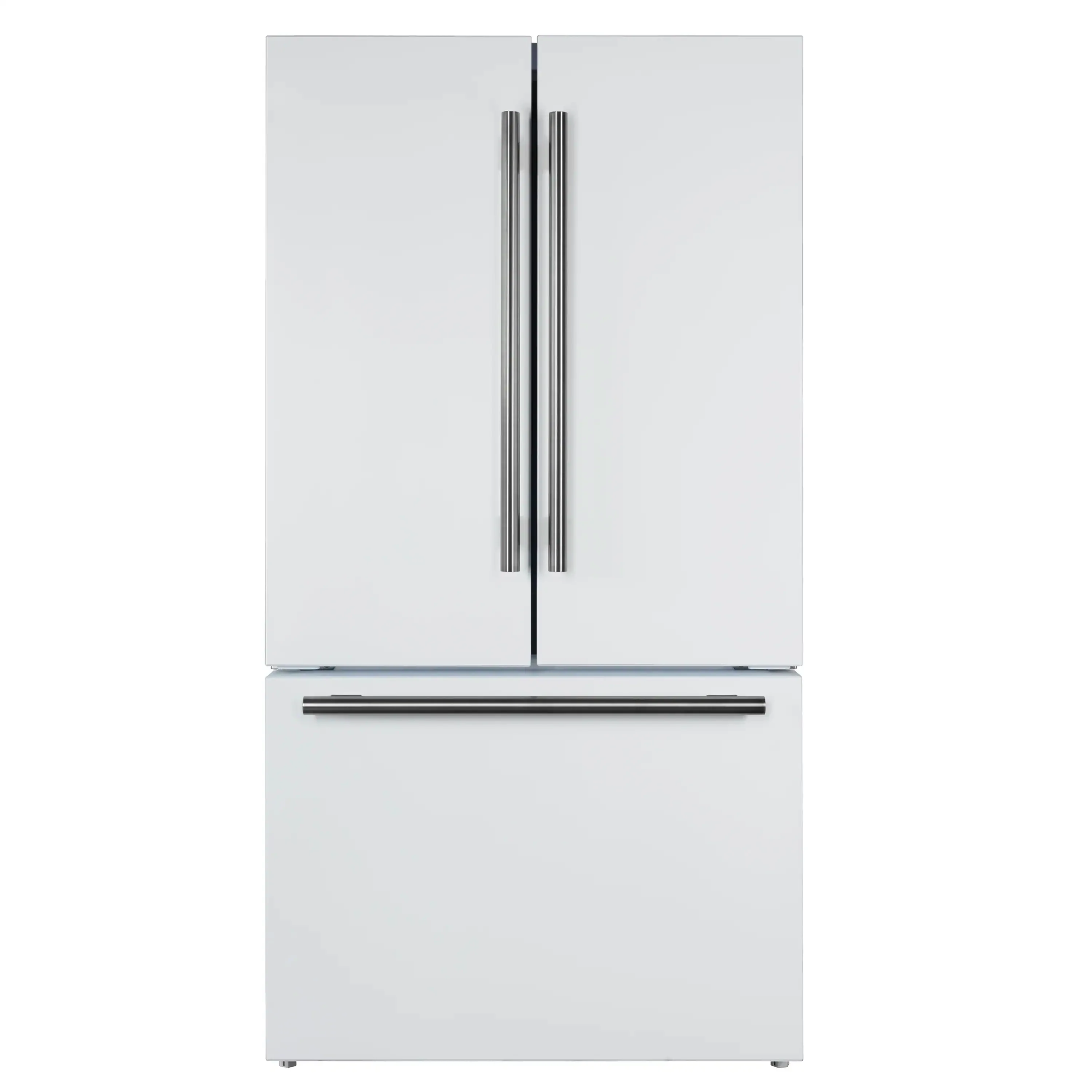 Forno Rivello 36-Inch French Door 27.4 Cu. Ft. Refrigerator with Internal Water Dispenser in White with Stainless Steel Handles (FFFFD1783-36WHT)